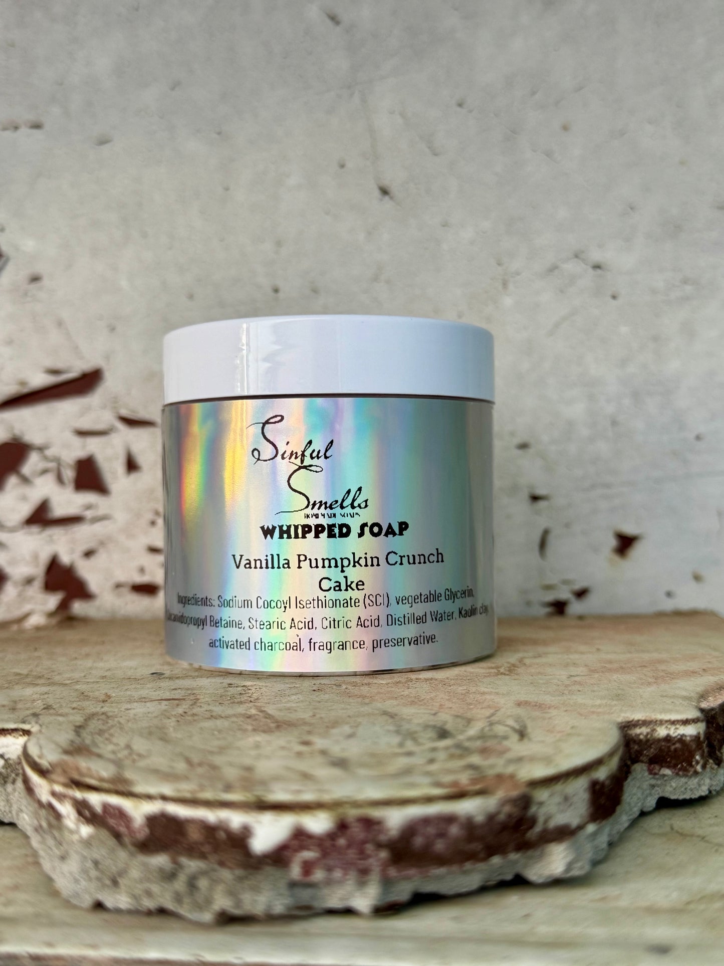 Vanilla Pumpkin Crunch Cake Whipped Soap