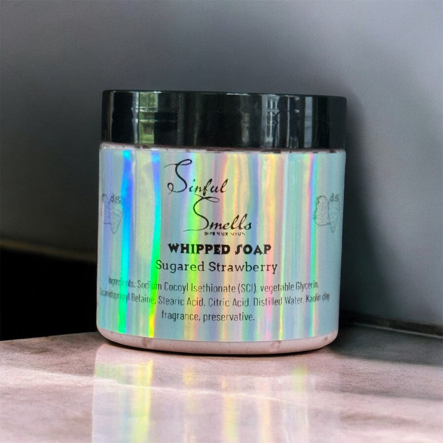 Sugared Strawberry Whipped Soap